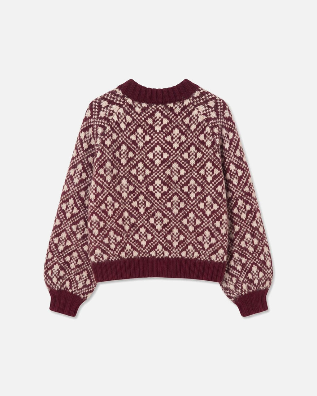Vero Moda Cardigan Inga LS O-neck Zip - Tawny Port w. Birch