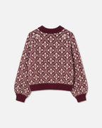Vero Moda Cardigan Inga LS O-neck Zip - Tawny Port w. Birch