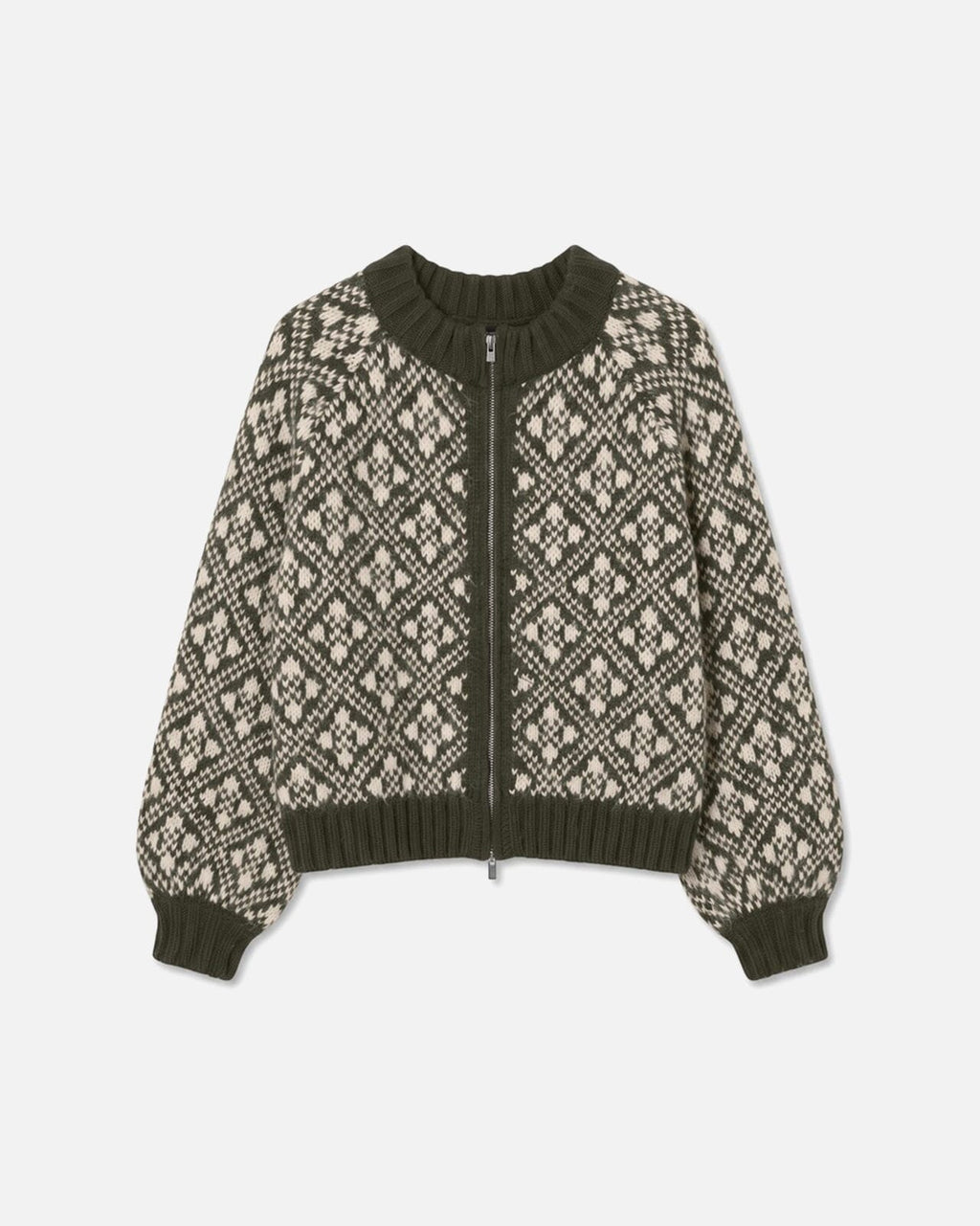Vero Moda Cardigan Inga LS O-neck Zip - Forest Night w. Birch