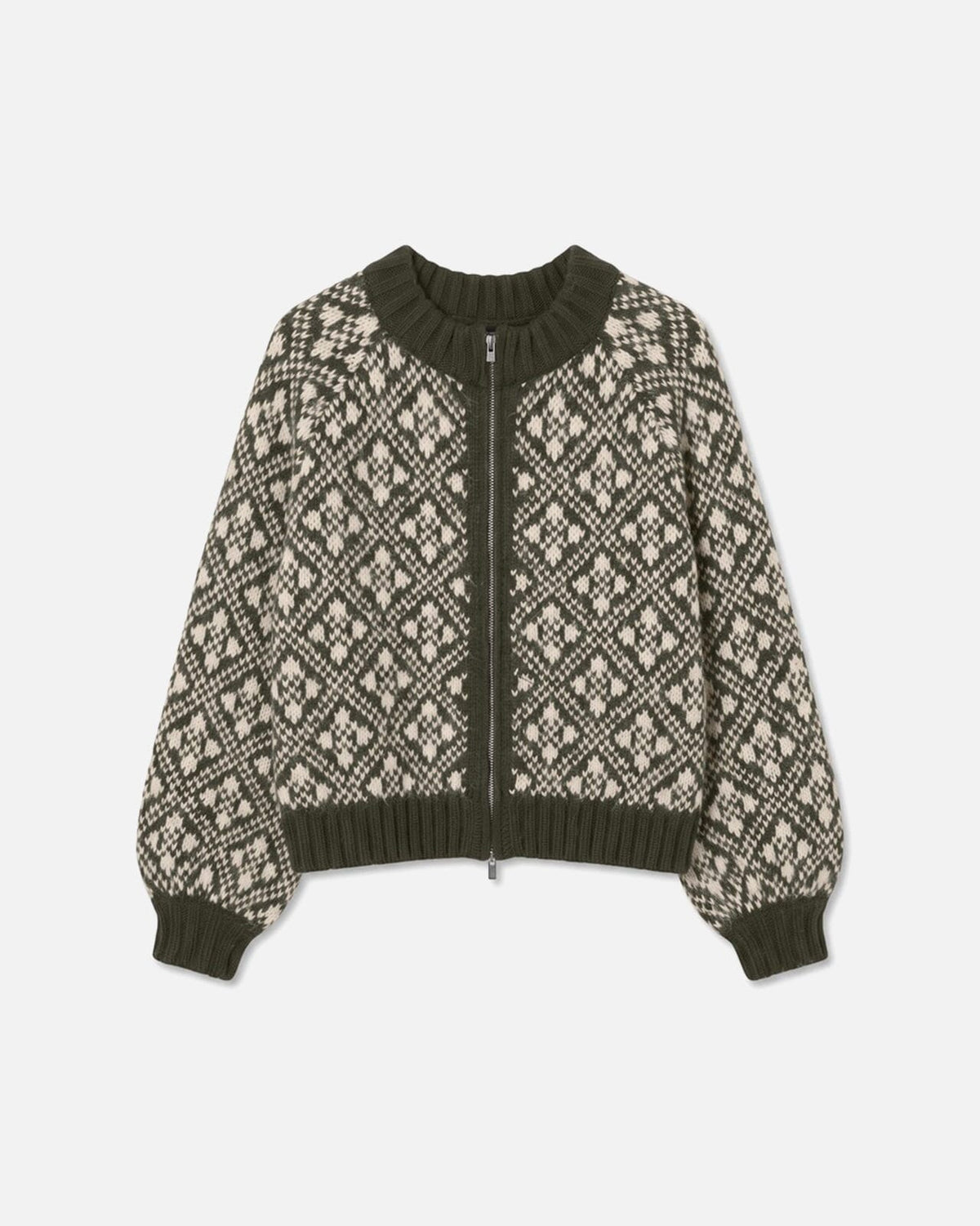 Vero Moda Cardigan Inga LS O-neck Zip - Forest Night w. Birch