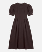 Vero Moda Maxikjole Sally Puff Sleeve Ankel - Chocolate Torte