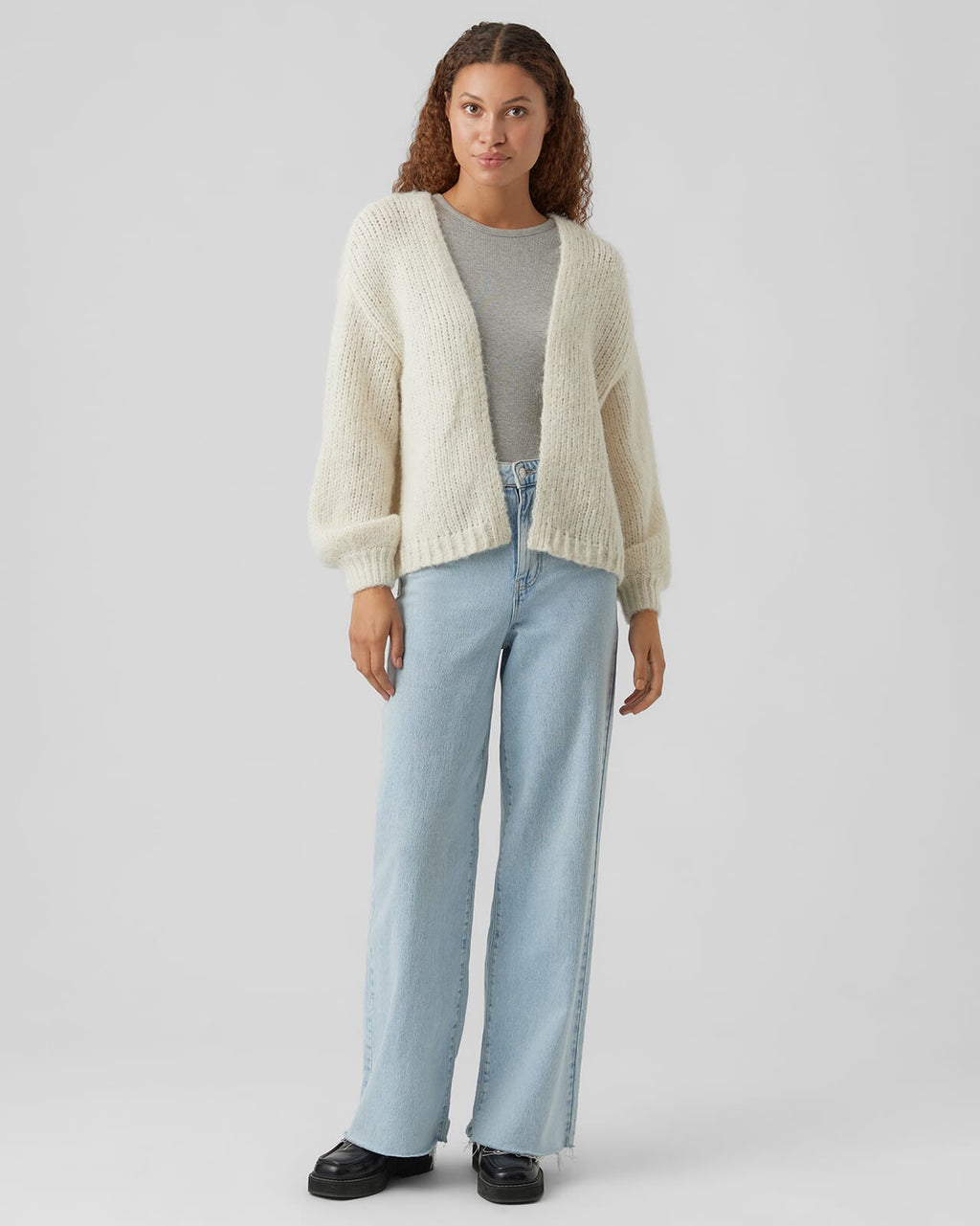 VERO MODA Strikket Cardigan Maybe LS Open - Birch