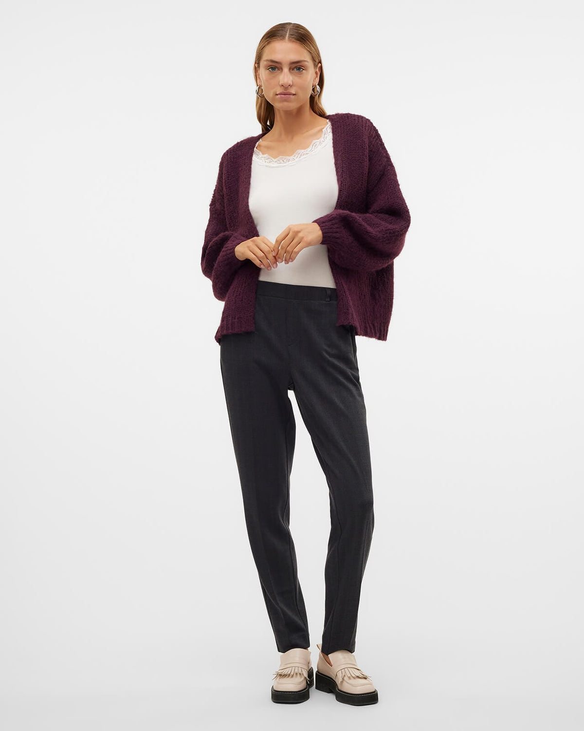 VERO MODA Strikket Cardigan Maybe LS Open - Winetasting