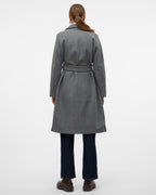 VERO MODA Kåpe Fortuneaya Long Coat - Medium Grey Melange