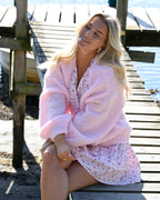 VERO MODA Strikket Cardigan Maybe LS Open - Parfait Pink