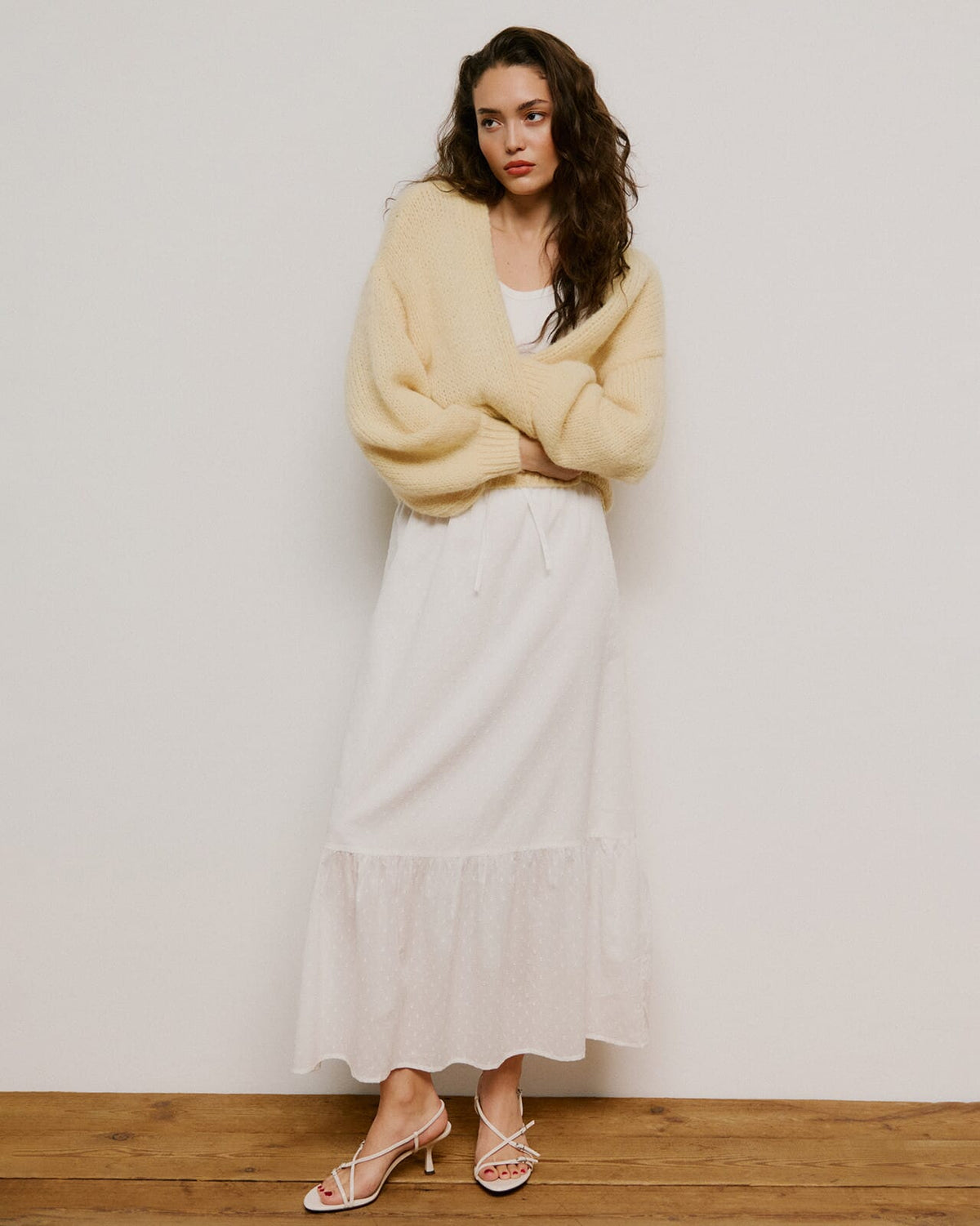 VERO MODA Strikket Cardigan Maybe LS Open - Flan