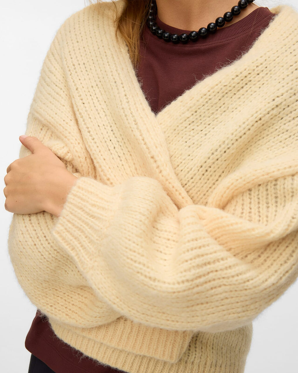 VERO MODA Strikket Cardigan Maybe LS Open - Flan