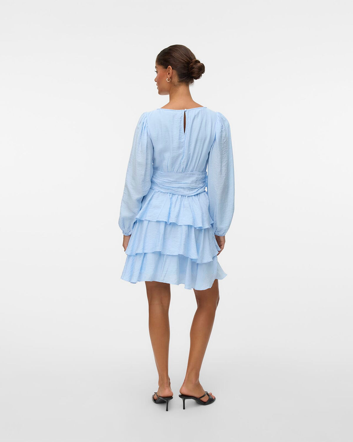 VERO MODA Kjole Lise Boatneck Short - Cashmere Blue