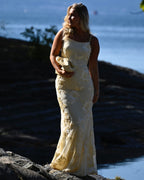 VERO MODA Maxikjole Quinn SL Maxi - Mellow Yellow