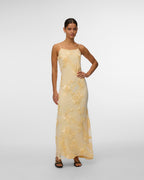 VERO MODA Maxikjole Quinn SL Maxi - Mellow Yellow