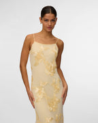VERO MODA Maxikjole Quinn SL Maxi - Mellow Yellow