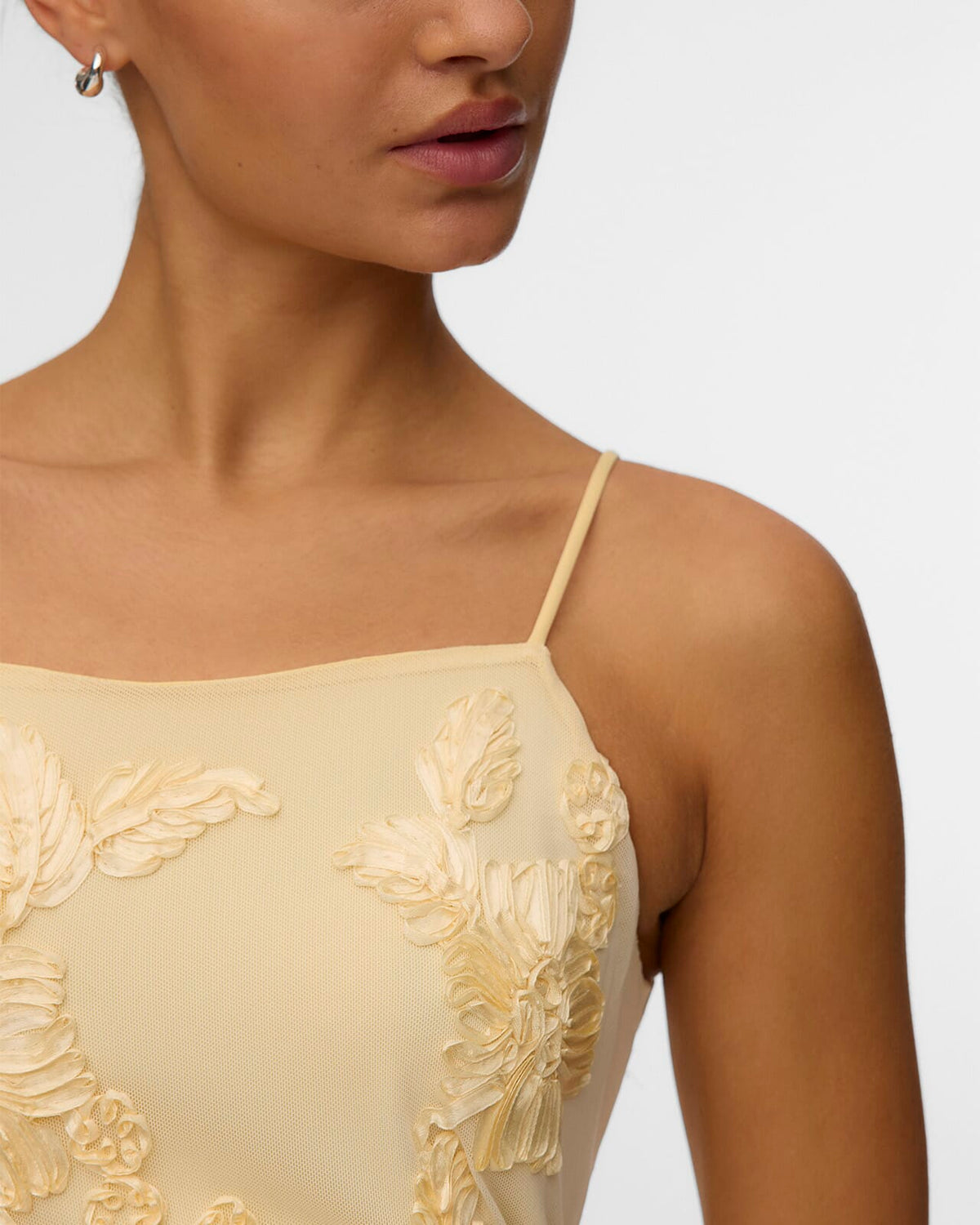 VERO MODA Maxikjole Quinn SL Maxi - Mellow Yellow