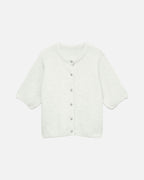 VERA MODA Strikket Cardigan Kara 2/4 O-neck Button Cardigan - Snow White