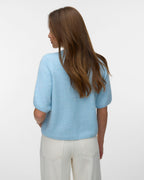 VERA MODA Strikket Cardigan Kara 2/4 O-neck Button Cardigan - Nantucket Breeze/ Melange
