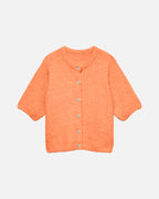 VERA MODA Strikket Cardigan Kara 2/4 O-neck Button Cardigan - Cantaloupe/ Melange