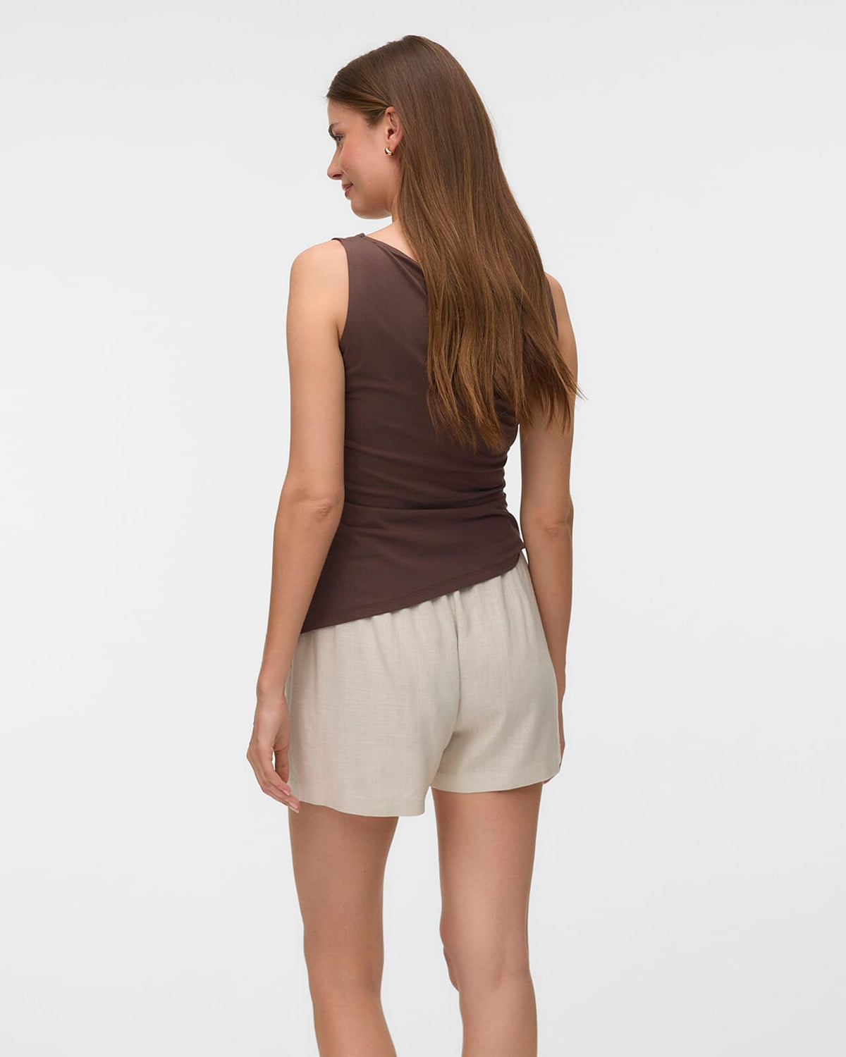 VERO MODA Topp Kira SL Boat Neck - Chocolate Martini