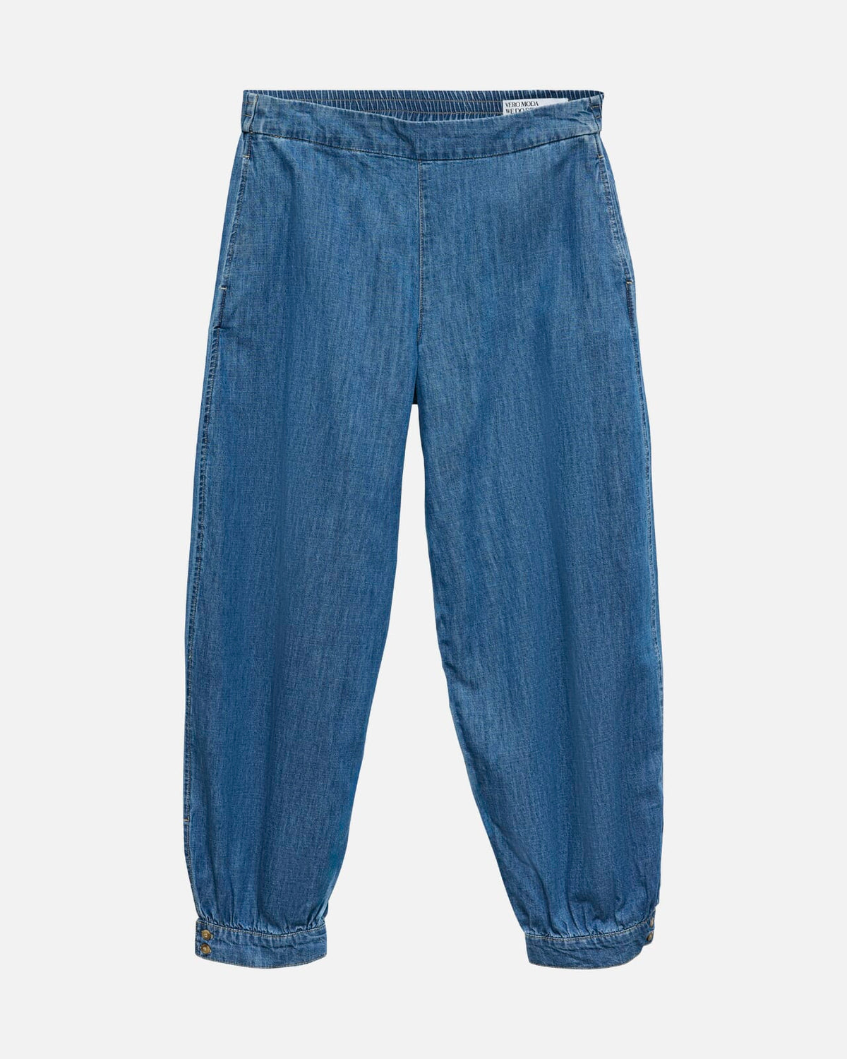VERO MODA Jeans Zelena Balloon MR Balloon Denim - Medium Blue Denim