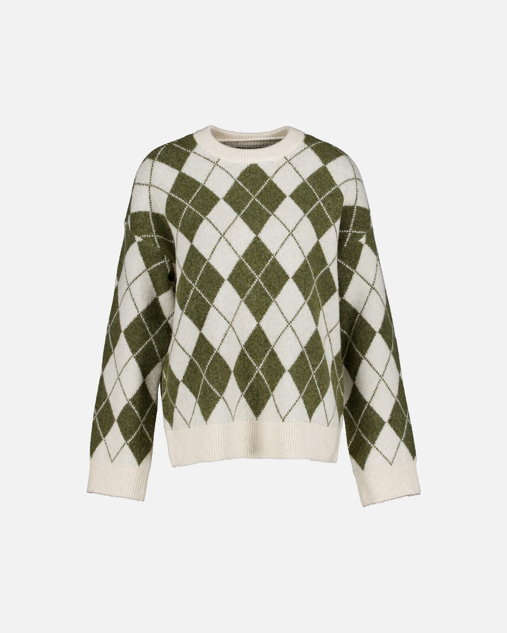 VERO MODA Strikkegenser Halo LS O-neck Pullover - Birch/ Sphagnum