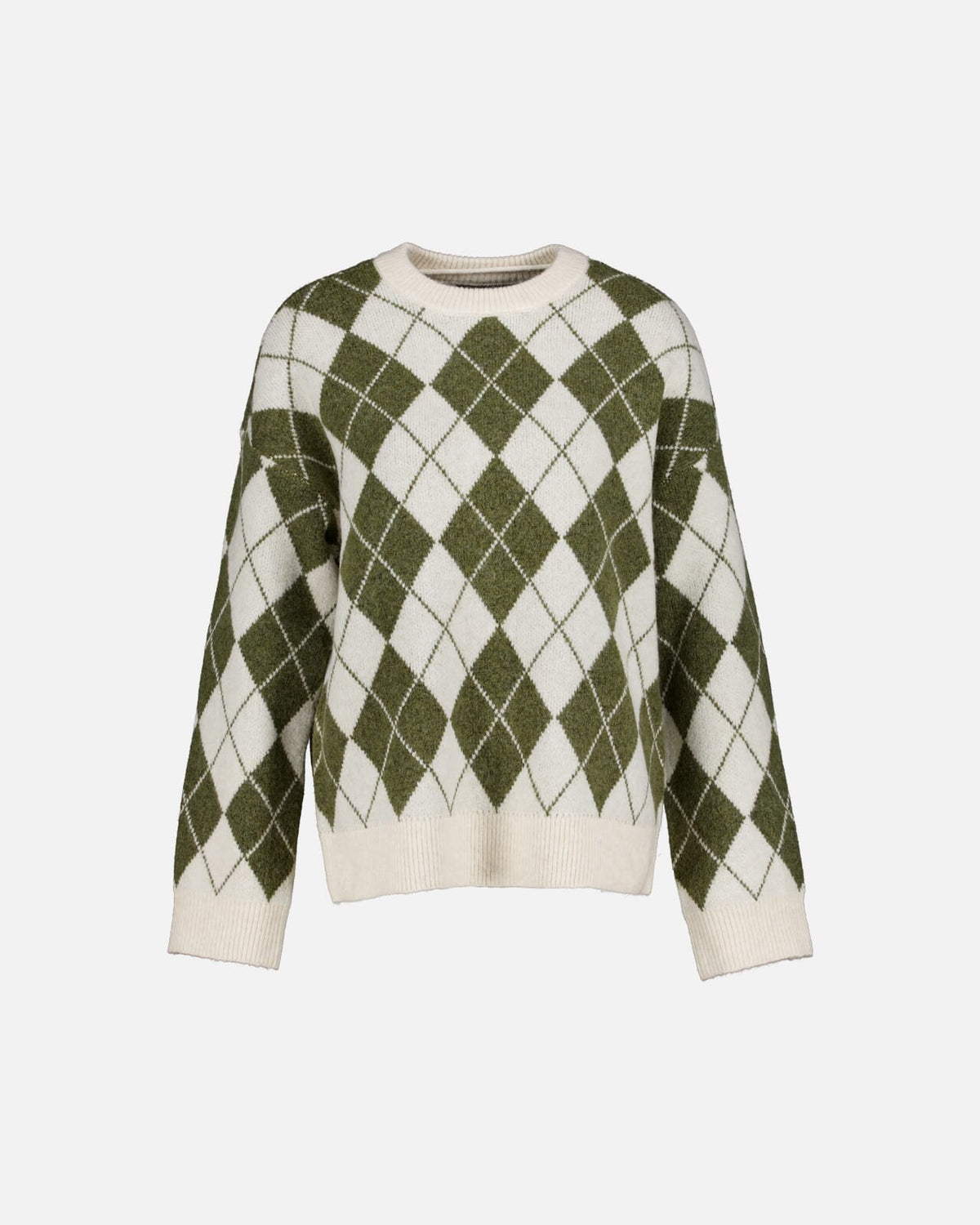 VERO MODA Strikkegenser Halo LS O-neck Pullover - Birch/ Sphagnum