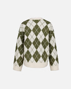 VERO MODA Strikkegenser Halo LS O-neck Pullover - Birch/ Sphagnum