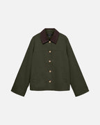 VERO MODA Jakke Chelseapoppy Short Jacket - Forest Night/ Chocolate Torte Collar