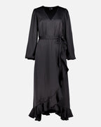 VERO MODA Midikjole Miro LS 7/8 V-neck - Black
