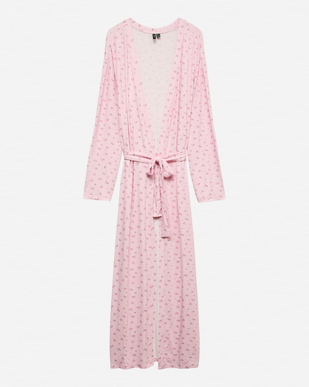VERO MODA Cardigan Esther Aop LS Long Belt - Pink-A-Boo/ Ditte Flower