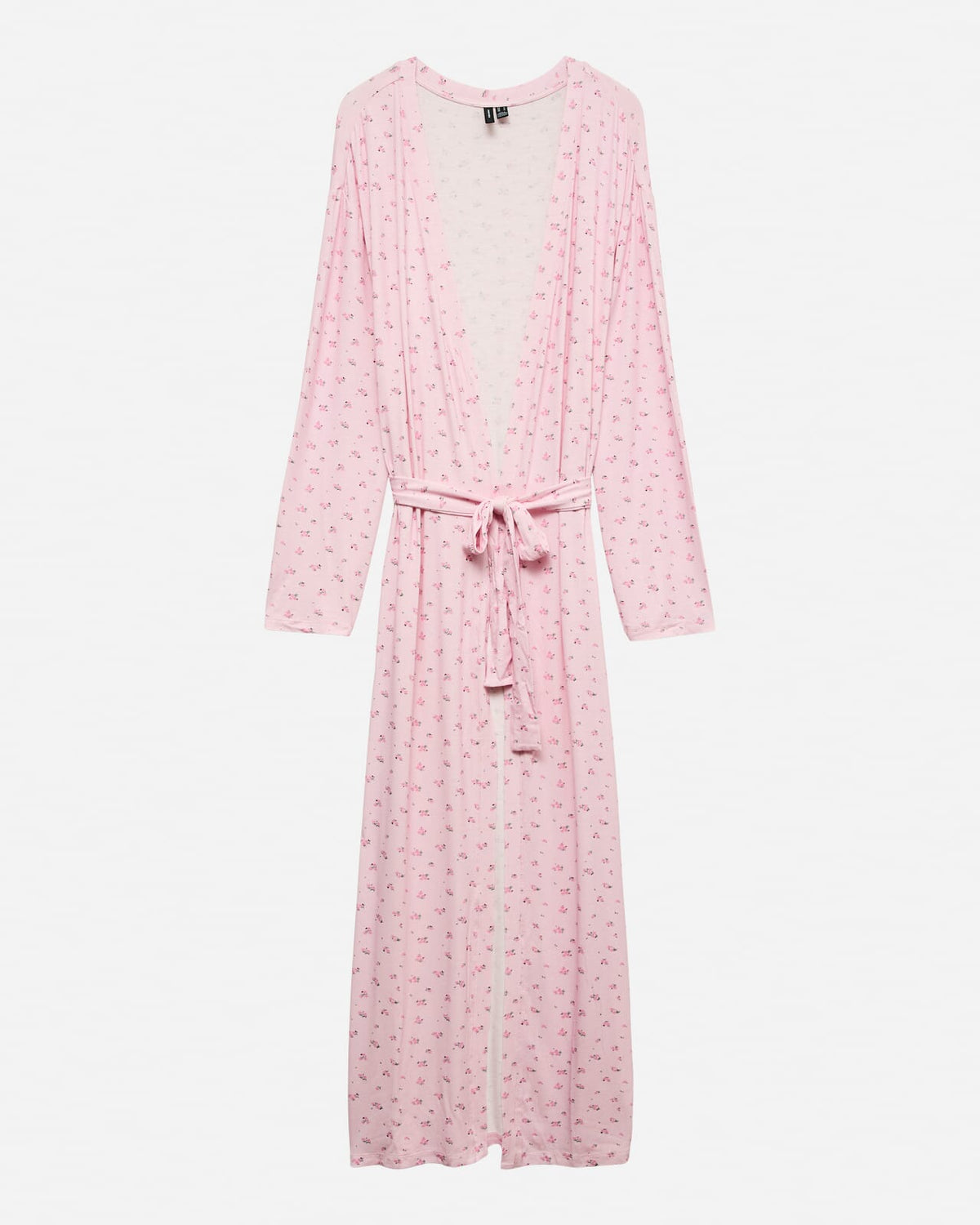 VERO MODA Cardigan Esther Aop LS Long Belt - Pink-A-Boo/ Ditte Flower