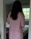 VERO MODA Cardigan Esther Aop LS Long Belt - Pink-A-Boo/ Ditte Flower