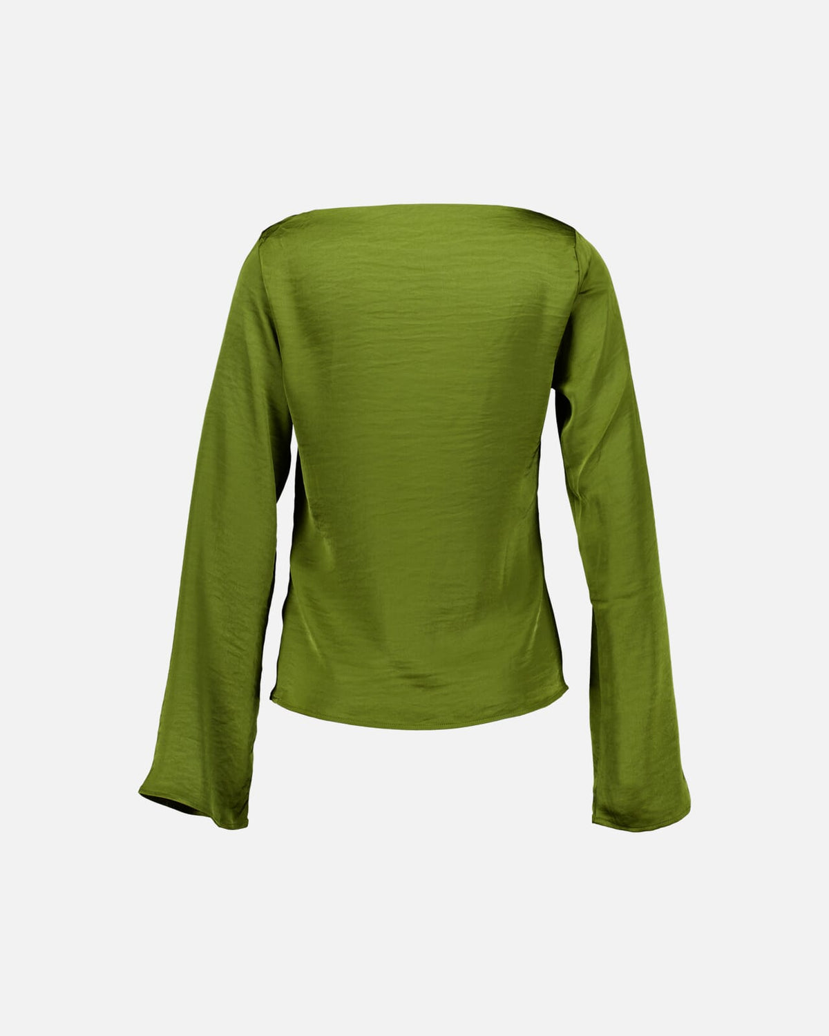 VERO MODA Satengtopp Miro LS Boat Neck - Sphagnum