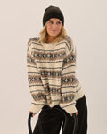 VERO MODA Strikkegenser Sola LS O-neck Pullover - Birch/ Silver Mink/ Chocolate Torte