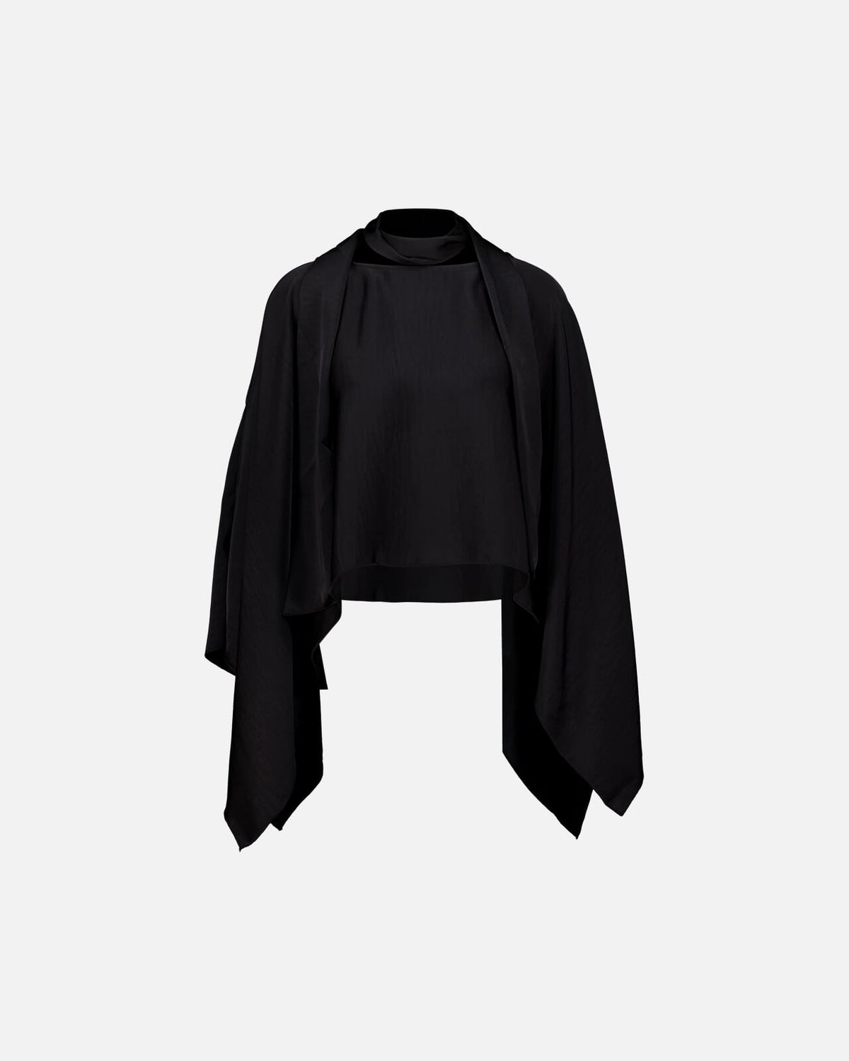 VERO MODA Bluse Miro L/S Cape Scarf - Black