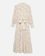 VERO MODA Skjortekjole Taliha LS Ankle Shirt - Birch/ Tulle