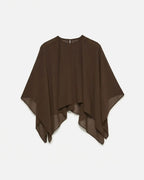 VERO MODA Cape Adalyn Top - Chicory Coffee