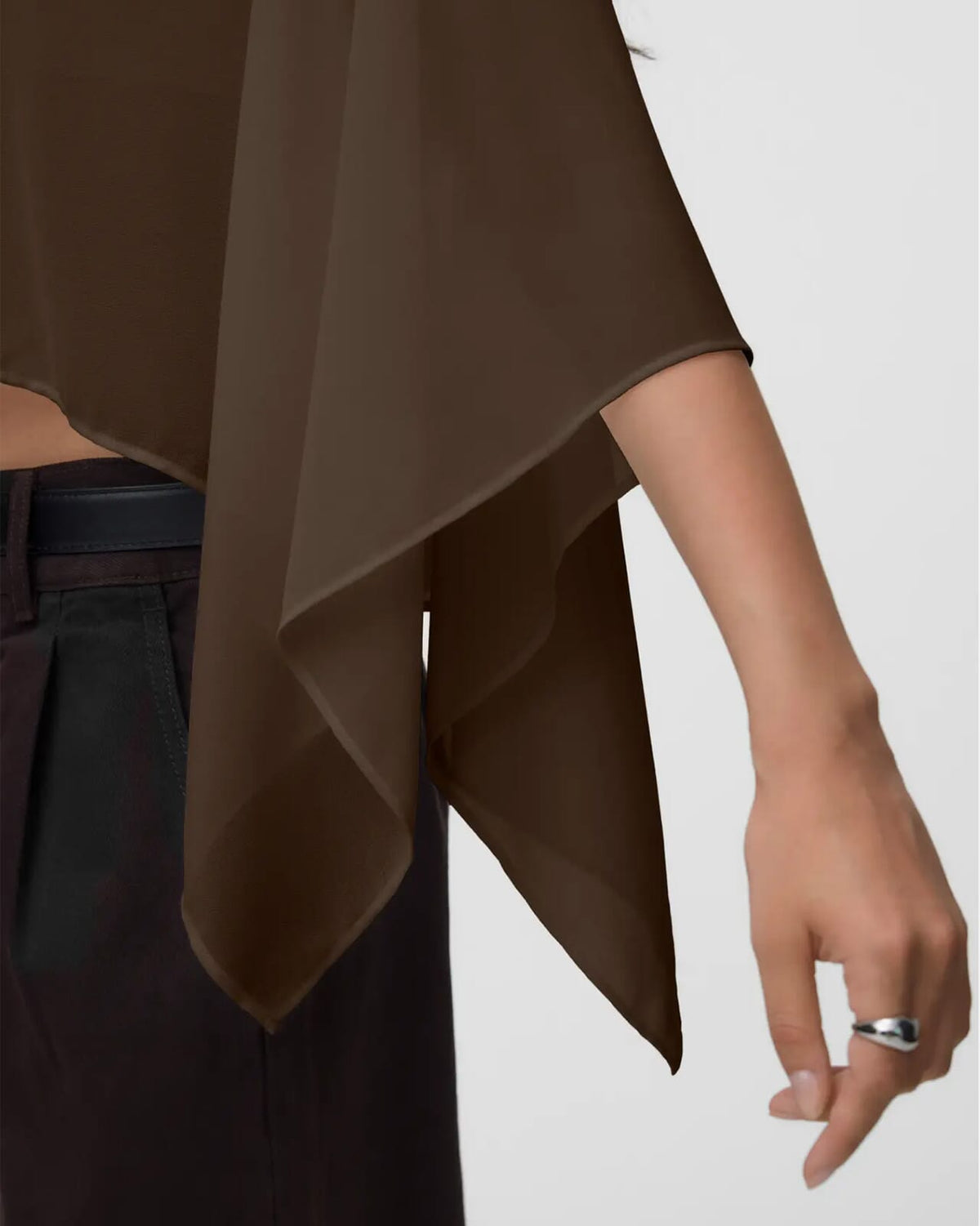 VERO MODA Cape Adalyn Top - Chicory Coffee