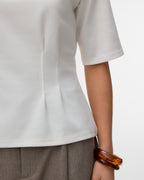 VERO MODA Topp Bjork SS Boatneck - Snow White