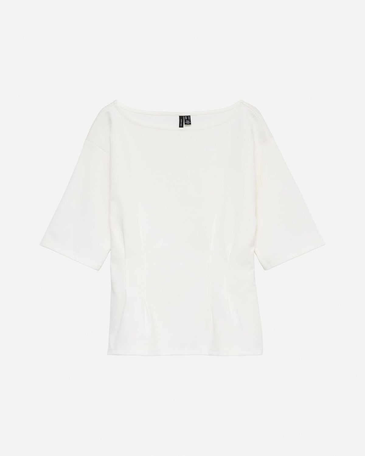 VERO MODA Topp Bjork SS Boatneck - Snow White