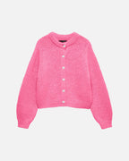 VERO MODA Strikket Cardigan Wilo LS O-neck - Pink Cosmos