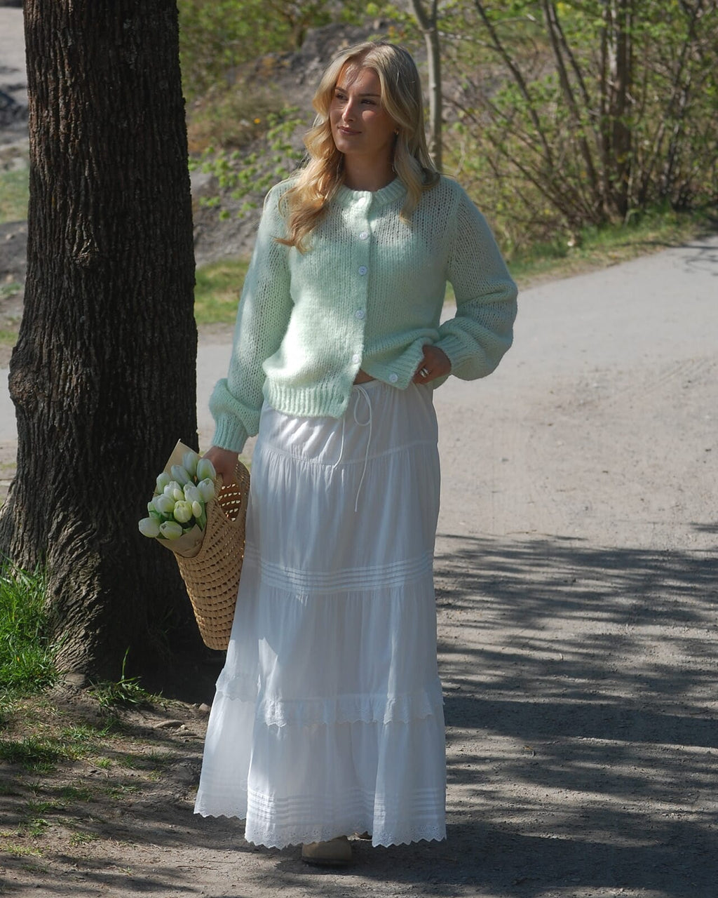 VERO MODA Strikket Cardigan Wilo LS O-neck - Seacrest