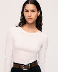 VILA Topp Nora L/S O-neck- Bright White