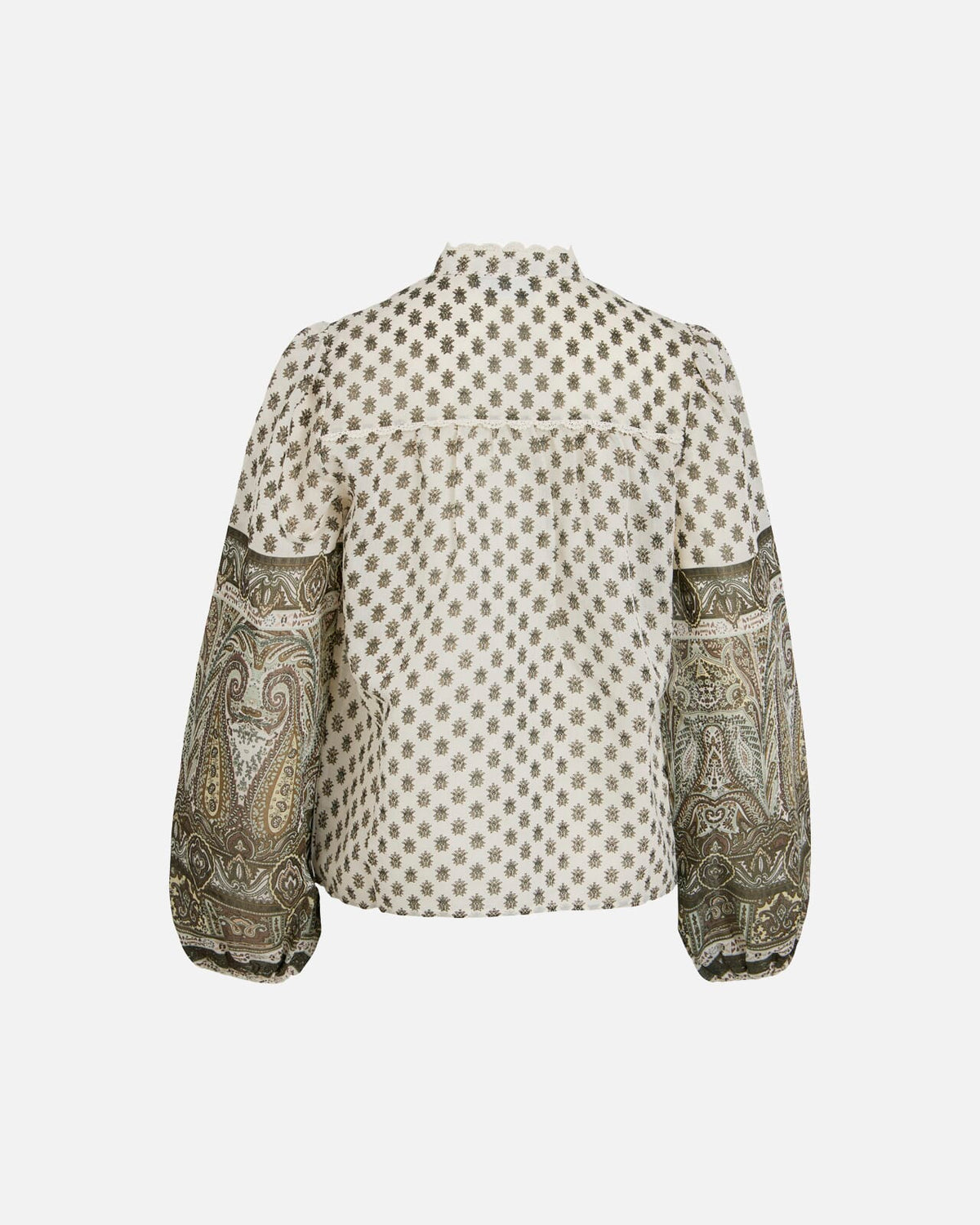 VILA Skjorte Lyrida L/S - Birch GREEN MULTI COLOR