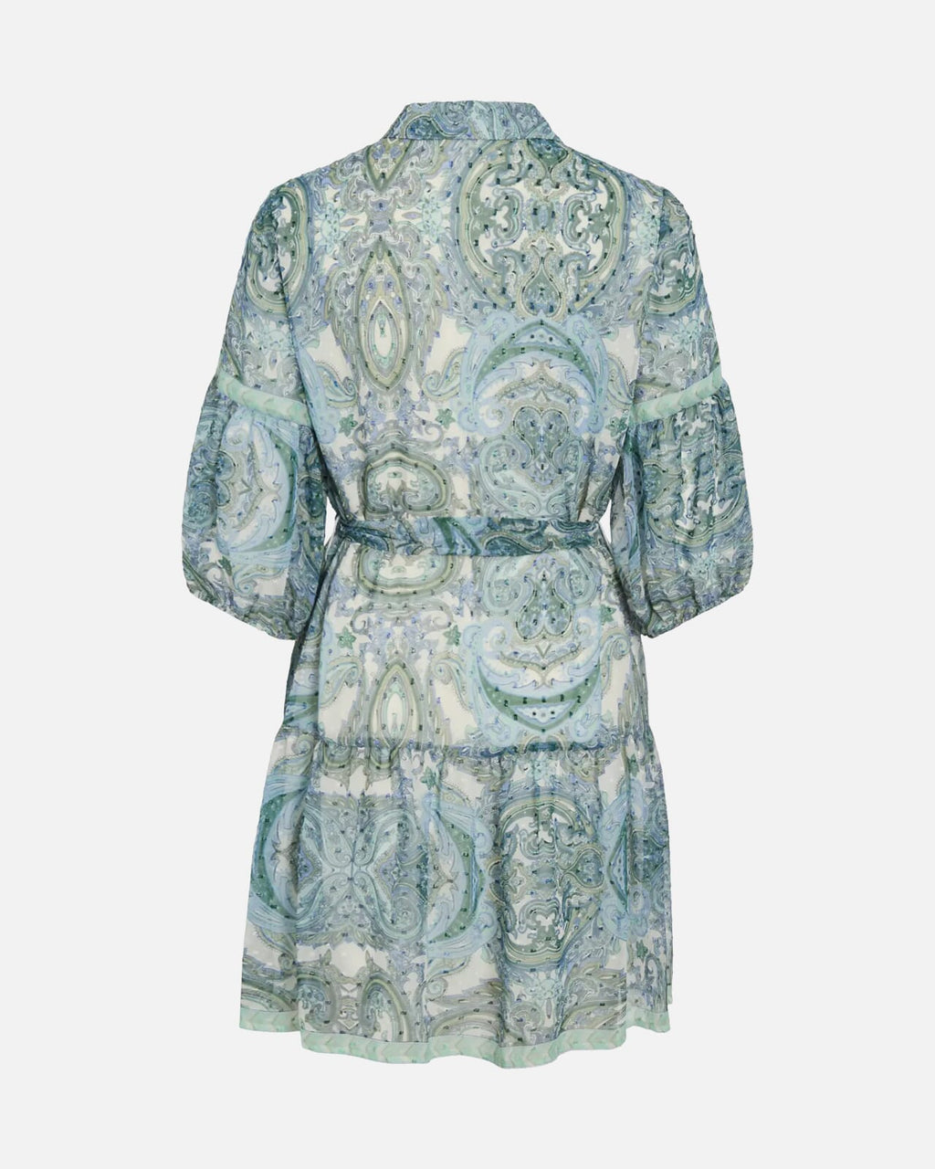 VILA Skjortekjole Praya Printed Short - Cloud/ /Ice/ Nantucket/ Blue