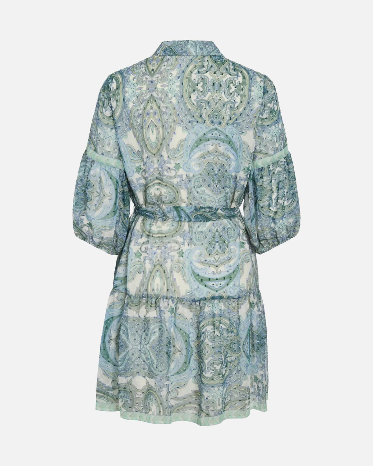 VILA Skjortekjole Praya Printed Short - Cloud/ /Ice/ Nantucket/ Blue