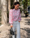VILA Skjorte Kenzie L/S - Cherry Blossom/ Fia