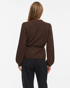 VILA Strikket Cardigan Kehla L/S Belt - Coffee Bean