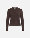 VILA Strikket Cardigan Kerry Sable L/S Knit - Coffee Bean