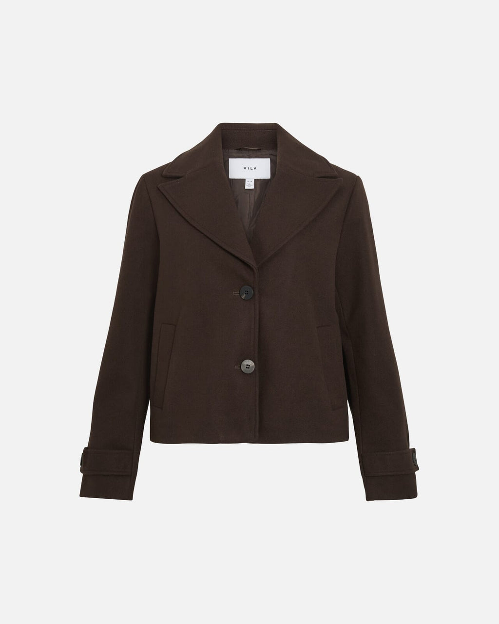 VILA Jakke Solo LS Short - Coffee Bean