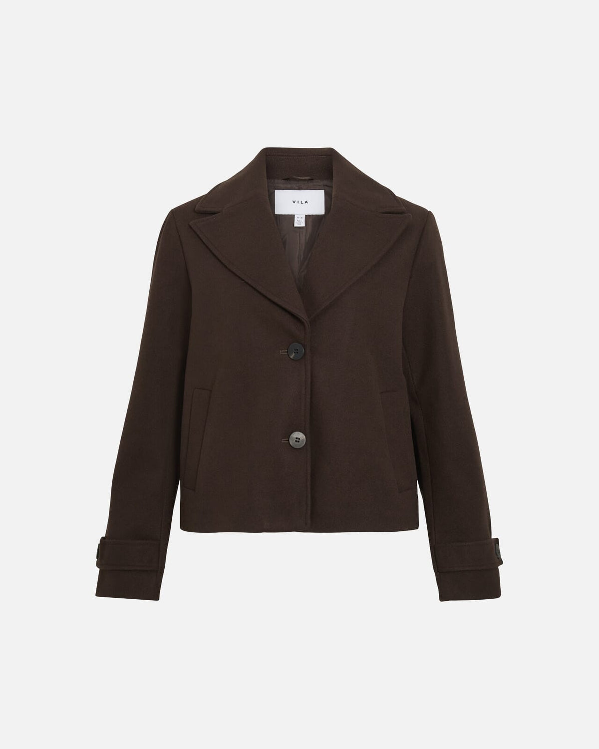 VILA Jakke Solo LS Short - Coffee Bean