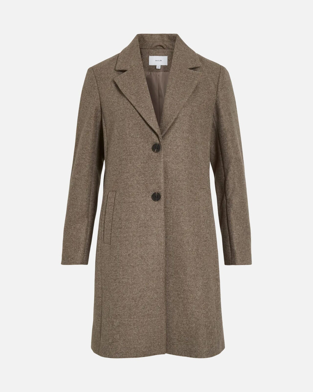 VILA Kåpe Claudia Button - Falcon Melange
