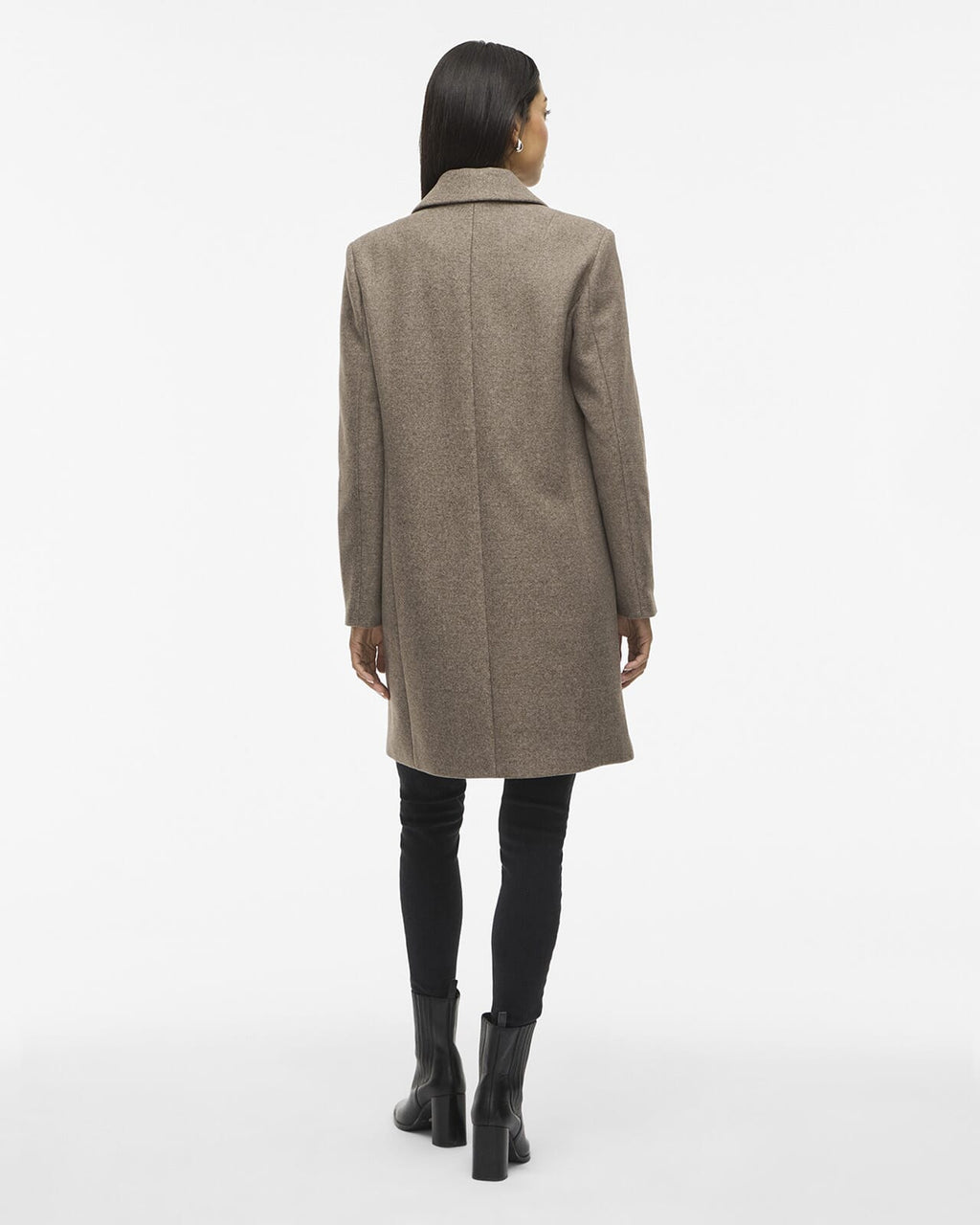 VILA Kåpe Claudia Button - Falcon Melange
